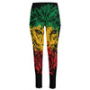 Rasta Lion Print High-Waisted Pocket Leggings