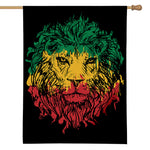 Rasta Lion Print House Flag