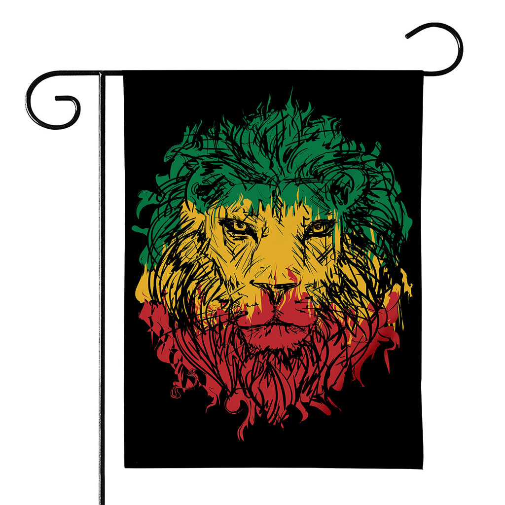 Rasta Lion Print House Flag