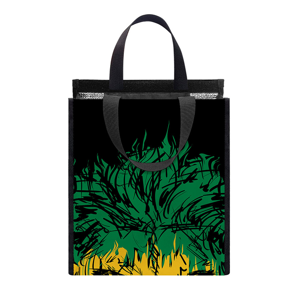 Rasta Lion Print Insulated Lunch Tote