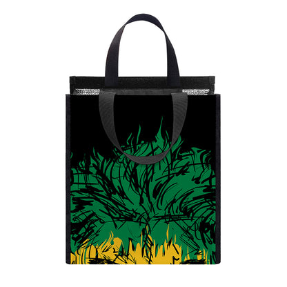 Rasta Lion Print Insulated Lunch Tote