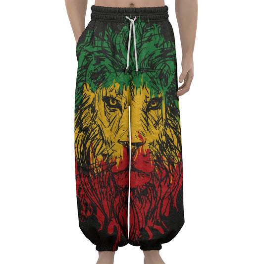 Rasta Lion Print Lantern Pants