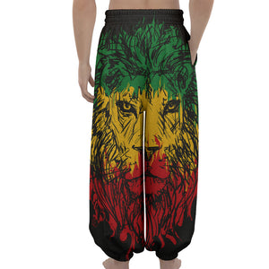 Rasta Lion Print Lantern Pants