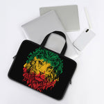 Rasta Lion Print Laptop Sleeve With Handle