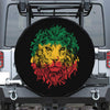 Rasta Lion Print Leather Spare Tire Cover