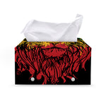 Rasta Lion Print Leather Tissue Box Cover