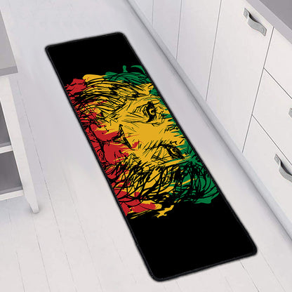 Rasta Lion Print Long Kitchen Mat