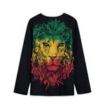 Rasta Lion Print Long Sleeve Short Coat