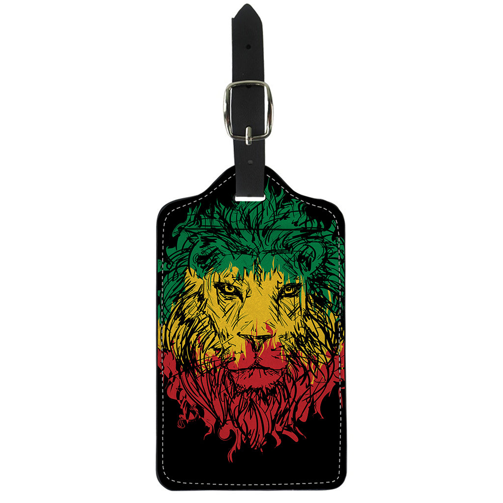 Rasta Lion Print Luggage Tag