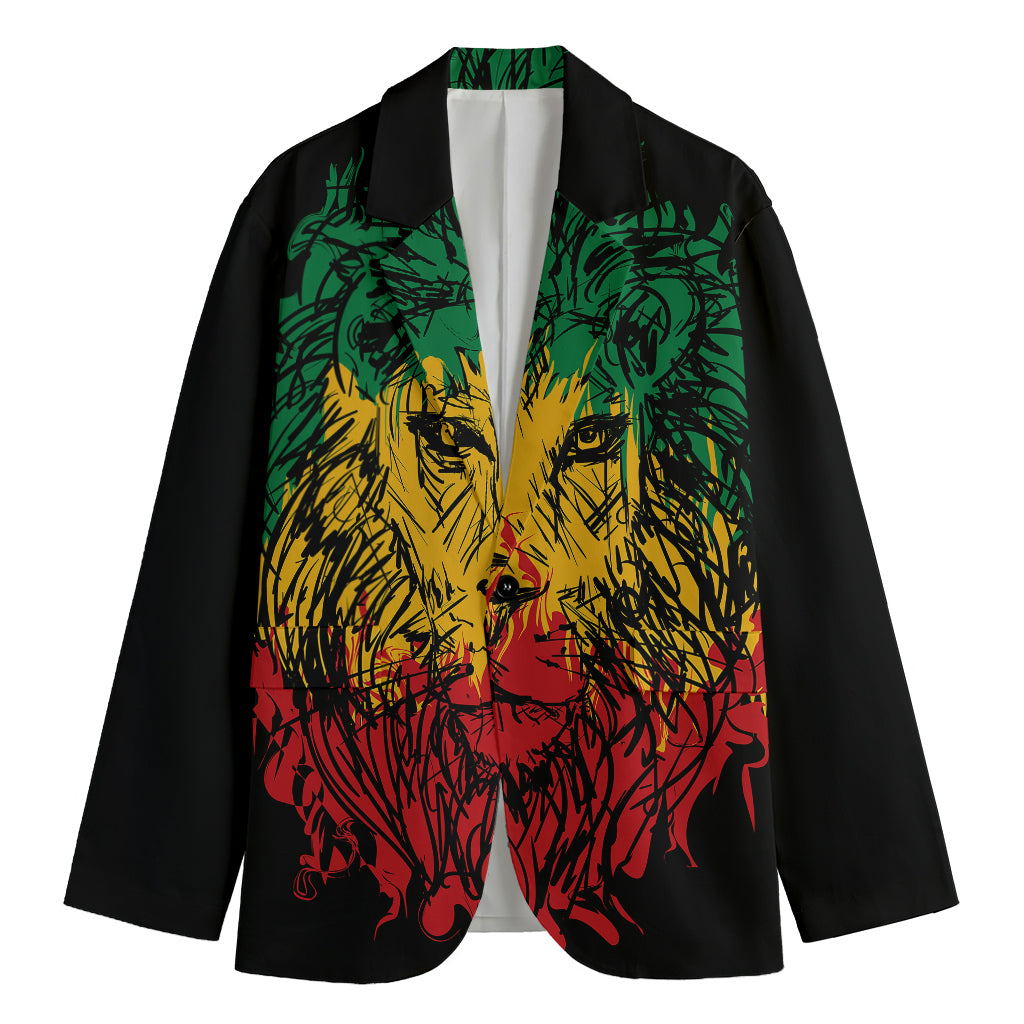 Rasta Lion Print Men's Blazer