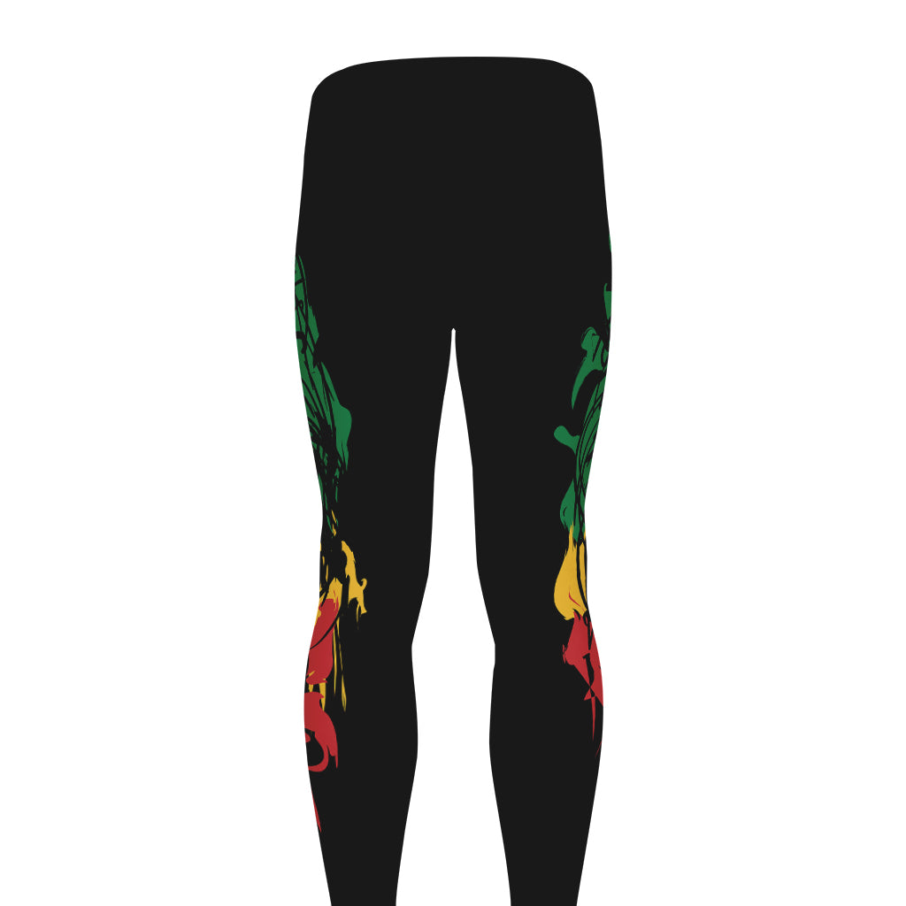 Rasta Lion Print Men's leggings