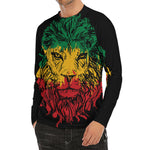 Rasta Lion Print Men's Long Sleeve Rash Guard