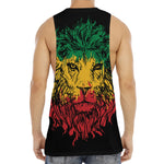 Rasta Lion Print Men's Muscle Tank Top