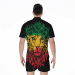 Rasta Lion Print Men's Rompers