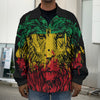 Rasta Lion Print Men's Shirt Jacket