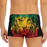 Rasta Lion Print Men's Short Boxer Briefs