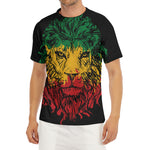 Rasta Lion Print Men's Short Sleeve Rash Guard