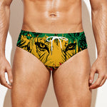 Rasta Lion Print Men's Swim Briefs
