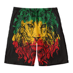 Rasta Lion Print Men's Swim Trunks