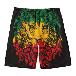 Rasta Lion Print Men's Swim Trunks