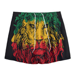 Rasta Lion Print Mesh Shorts