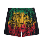 Rasta Lion Print Mesh Shorts