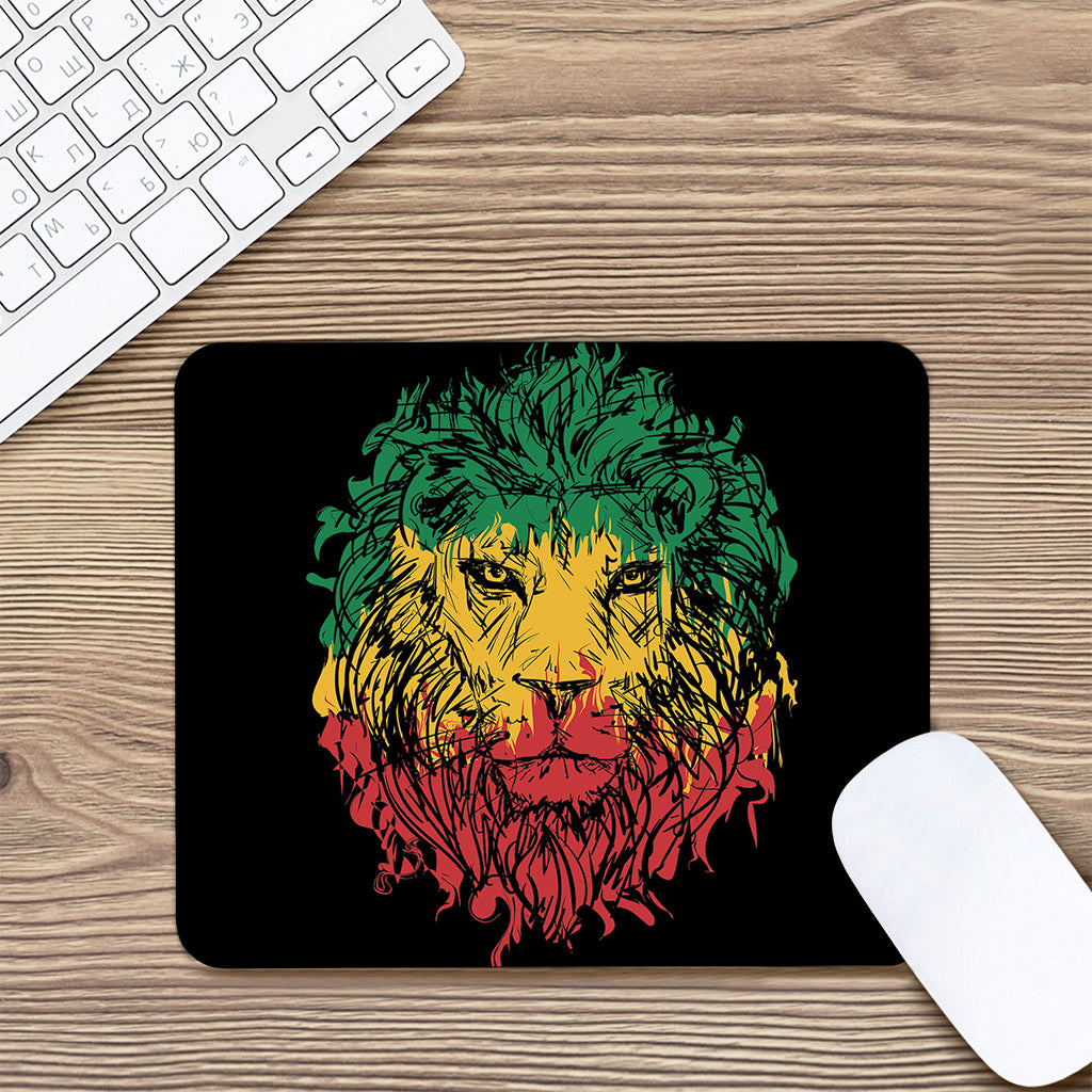 Rasta Lion Print Mouse Pad