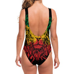 Rasta Lion Print One Piece Swimsuit