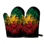 Rasta Lion Print Oven Mitts