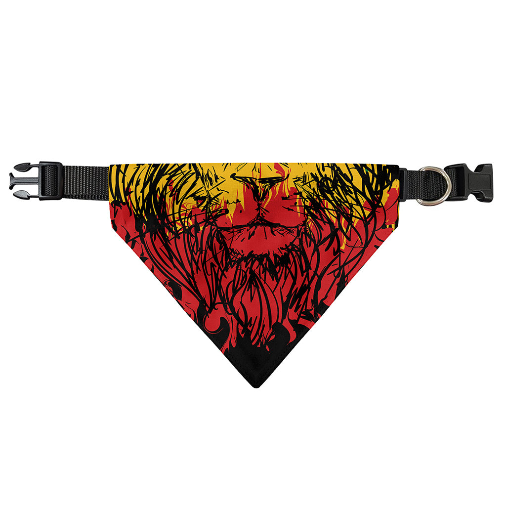 Rasta Lion Print Over The Collar Dog Bandana