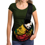 Rasta Lion Print Pet Sling Carrier