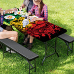 Rasta Lion Print Picnic Table Cover