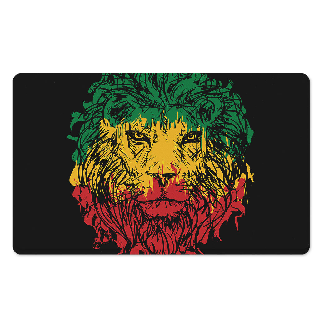 Rasta Lion Print Polyester Doormat
