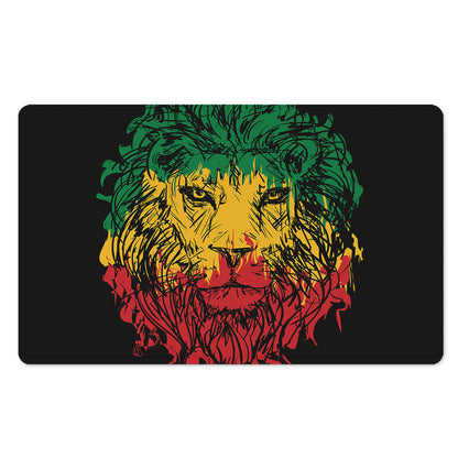 Rasta Lion Print Polyester Doormat