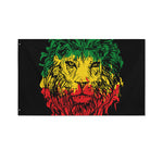 Rasta Lion Print Polyester Flag