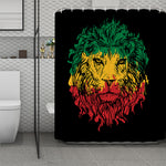 Rasta Lion Print Polyester Shower Curtain