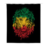 Rasta Lion Print Polyester Shower Curtain