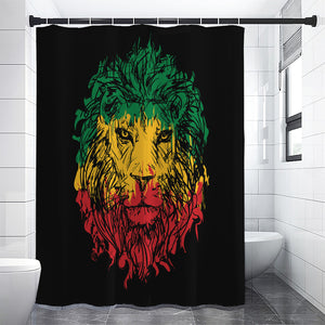 Rasta Lion Print Premium Shower Curtain