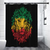 Rasta Lion Print Premium Shower Curtain