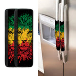 Rasta Lion Print Refrigerator Handle Covers