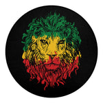 Rasta Lion Print Round Blanket