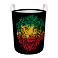 Rasta Lion Print Round Laundry Basket