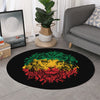 Rasta Lion Print Round Rug