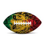 Rasta Lion Print Rugby Ball