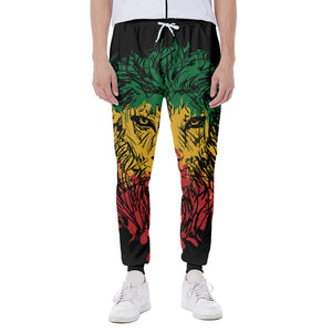 Rasta Lion Print Scuba Joggers