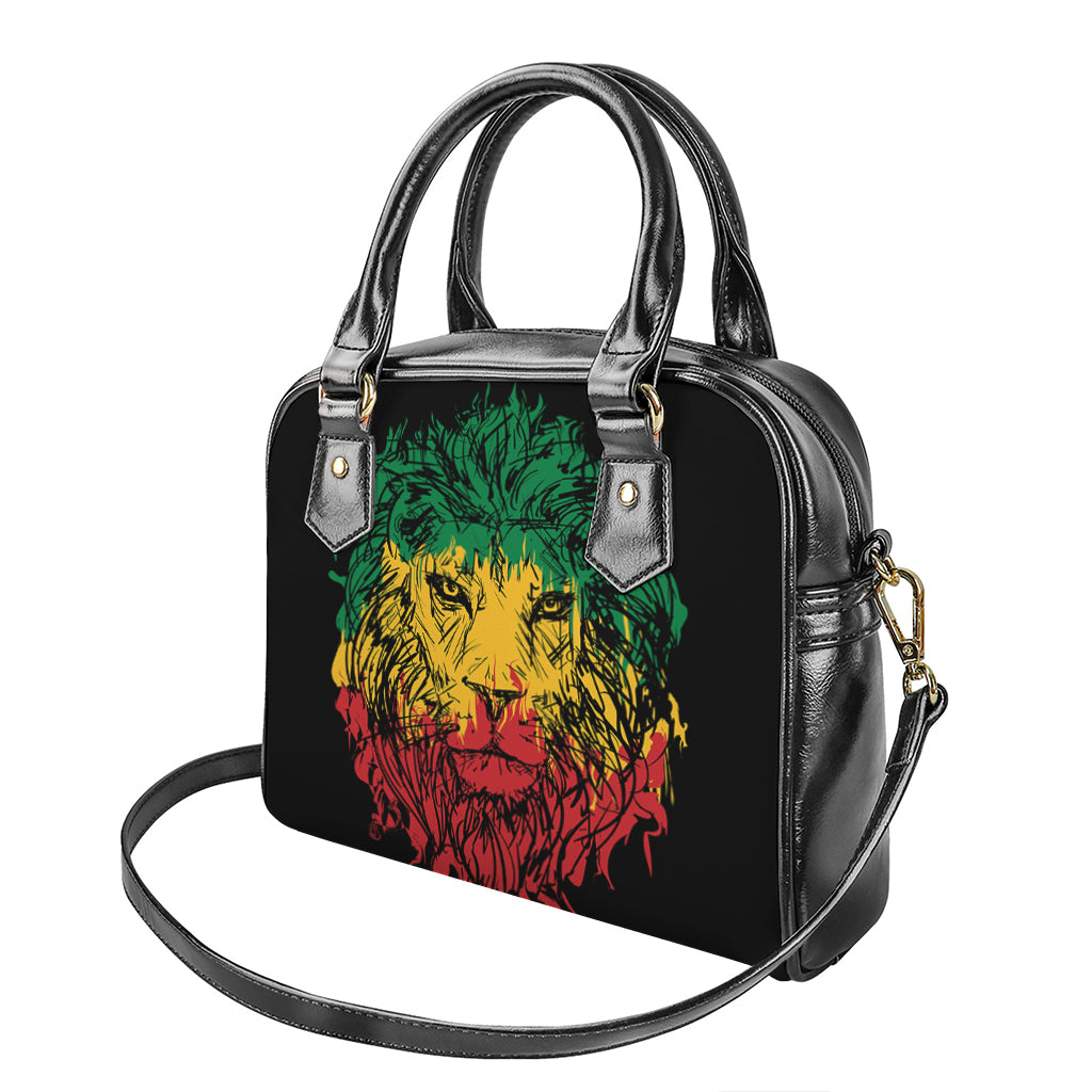 Rasta Lion Print Shoulder Handbag