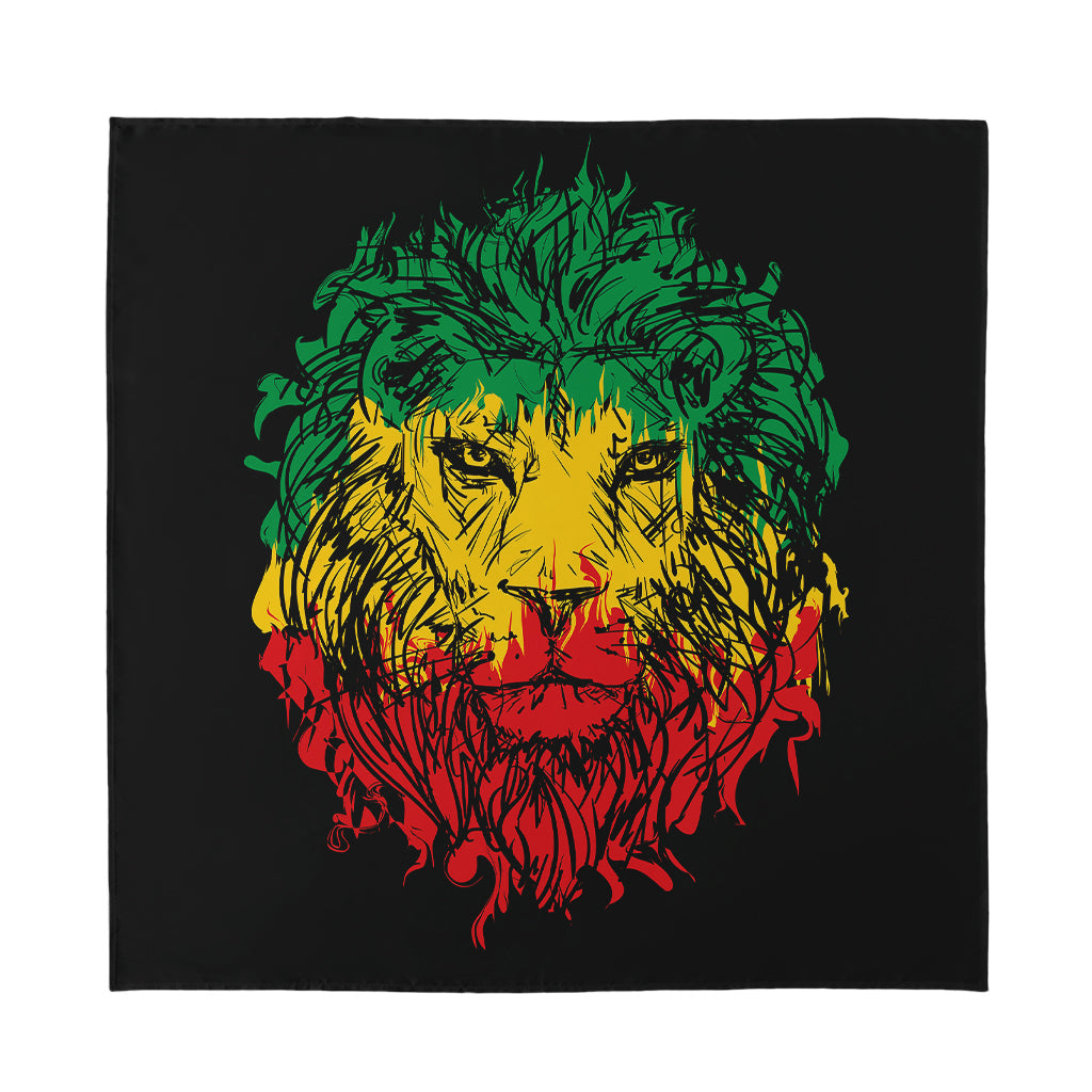 Rasta Lion Print Silk Bandana