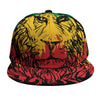 Rasta Lion Print Snapback Cap