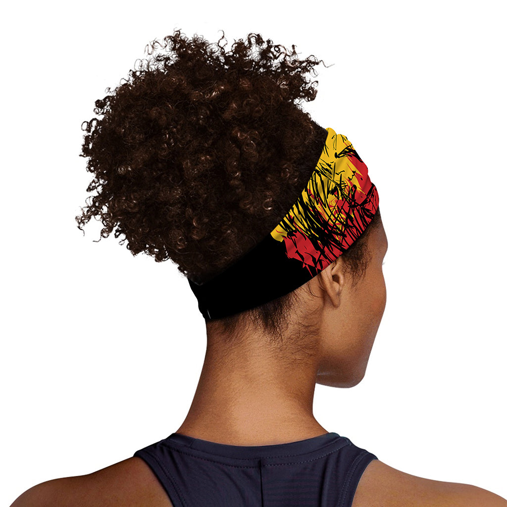 Rasta Lion Print Sports Headband