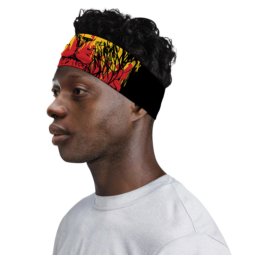 Rasta Lion Print Sports Headband